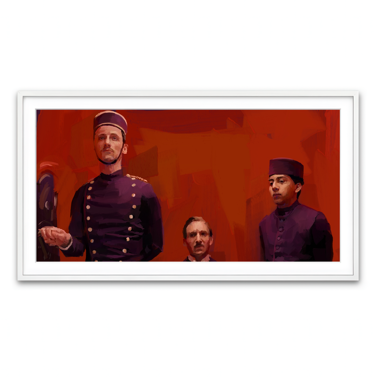 Framed Print 2x1 White