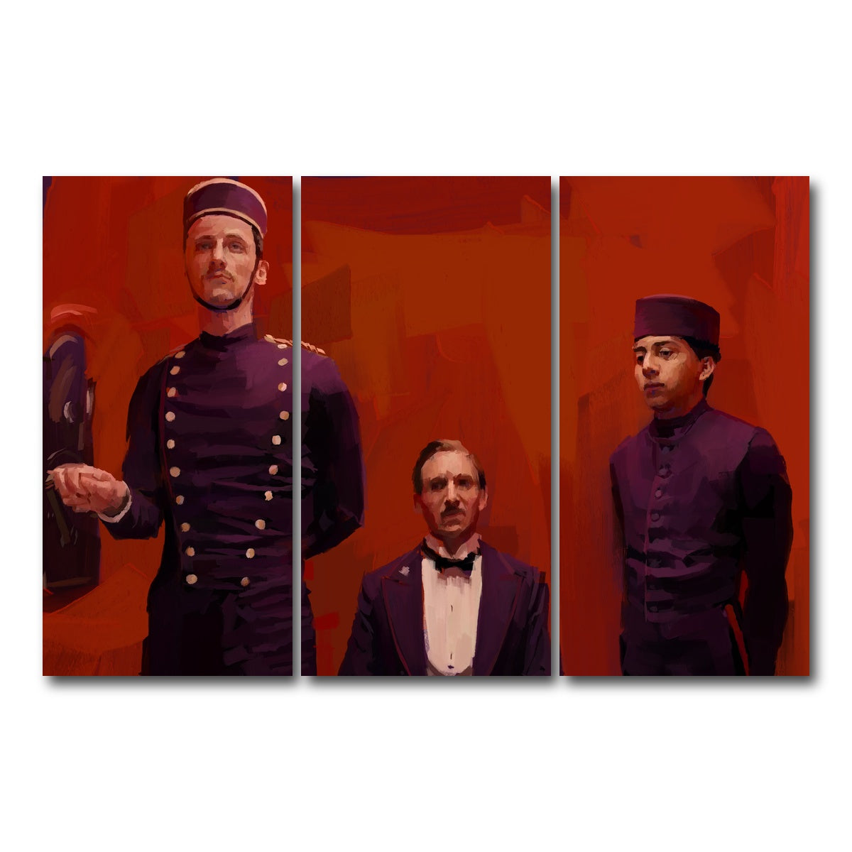 AUTO-MOCKUP WHITE | The Grand Budapest Hotel | 3 Piece | Gallery Wrap Canvas | group=12x24