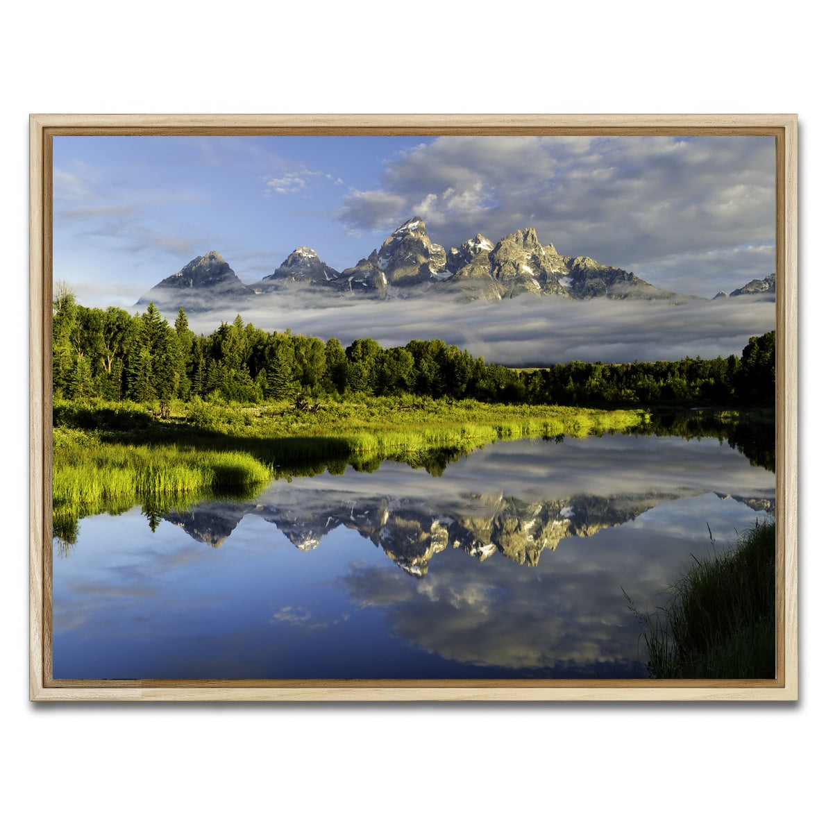 AUTO-MOCKUP WHITE | The Grand Tetons | 1 Piece | Natural Framed Canvas | group=4x3