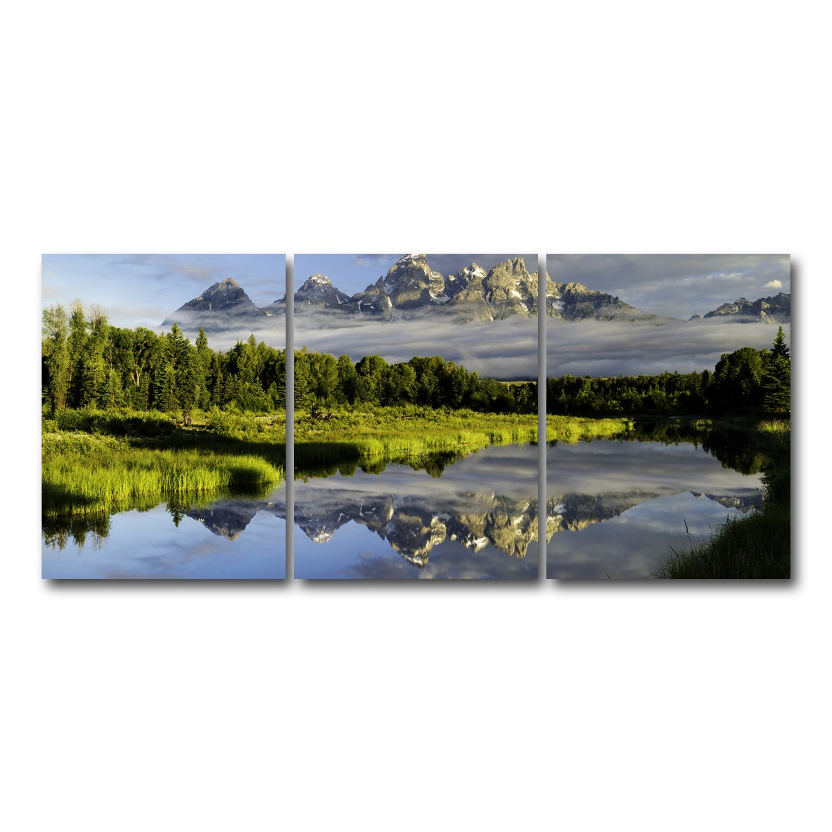 AUTO-MOCKUP WHITE | The Grand Tetons | 3 Piece | Gallery Wrap Canvas | group=18x24