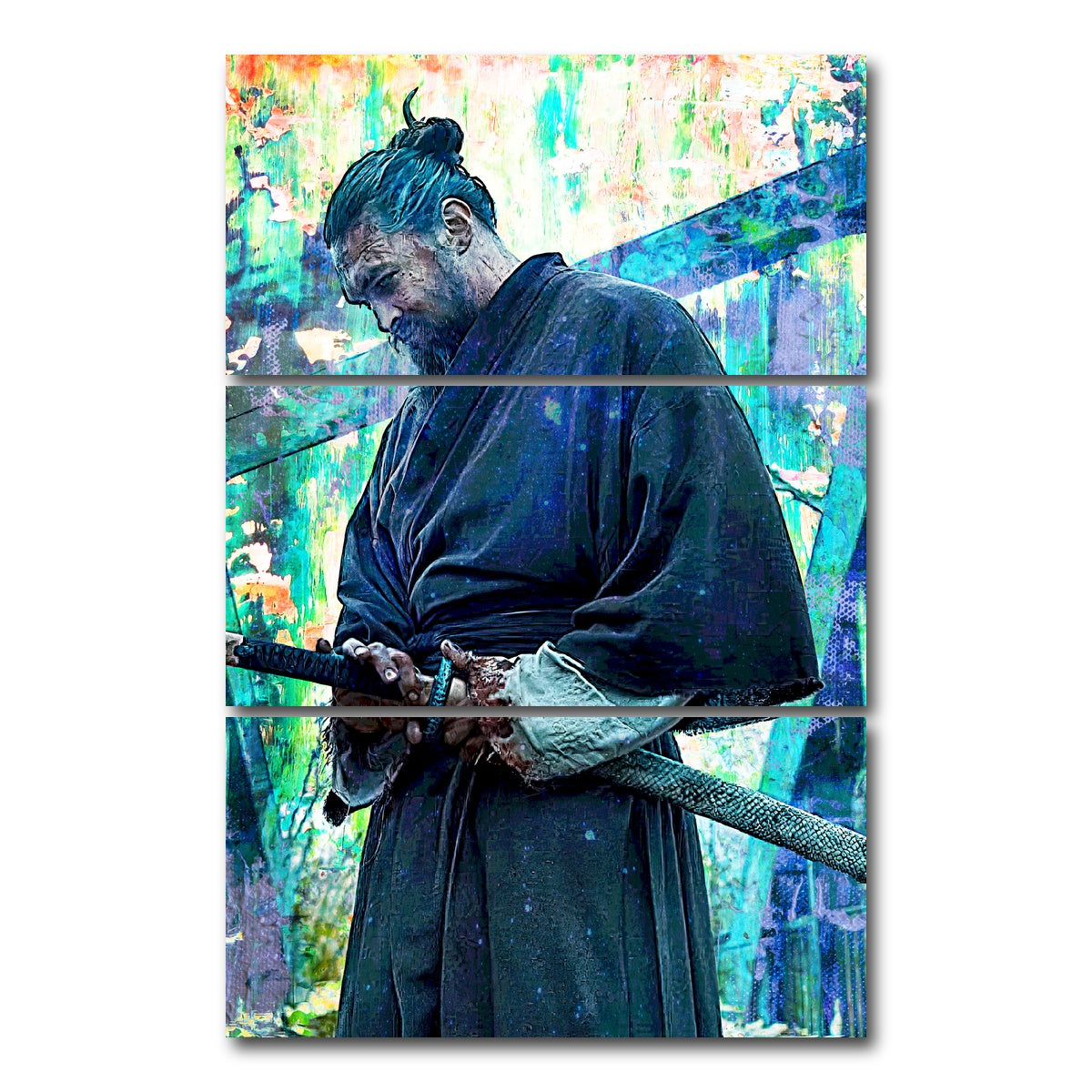 AUTO-MOCKUP WHITE | The Great Baba Voss | 3 Piece | Gallery Wrap Canvas | group=12x24_stacked