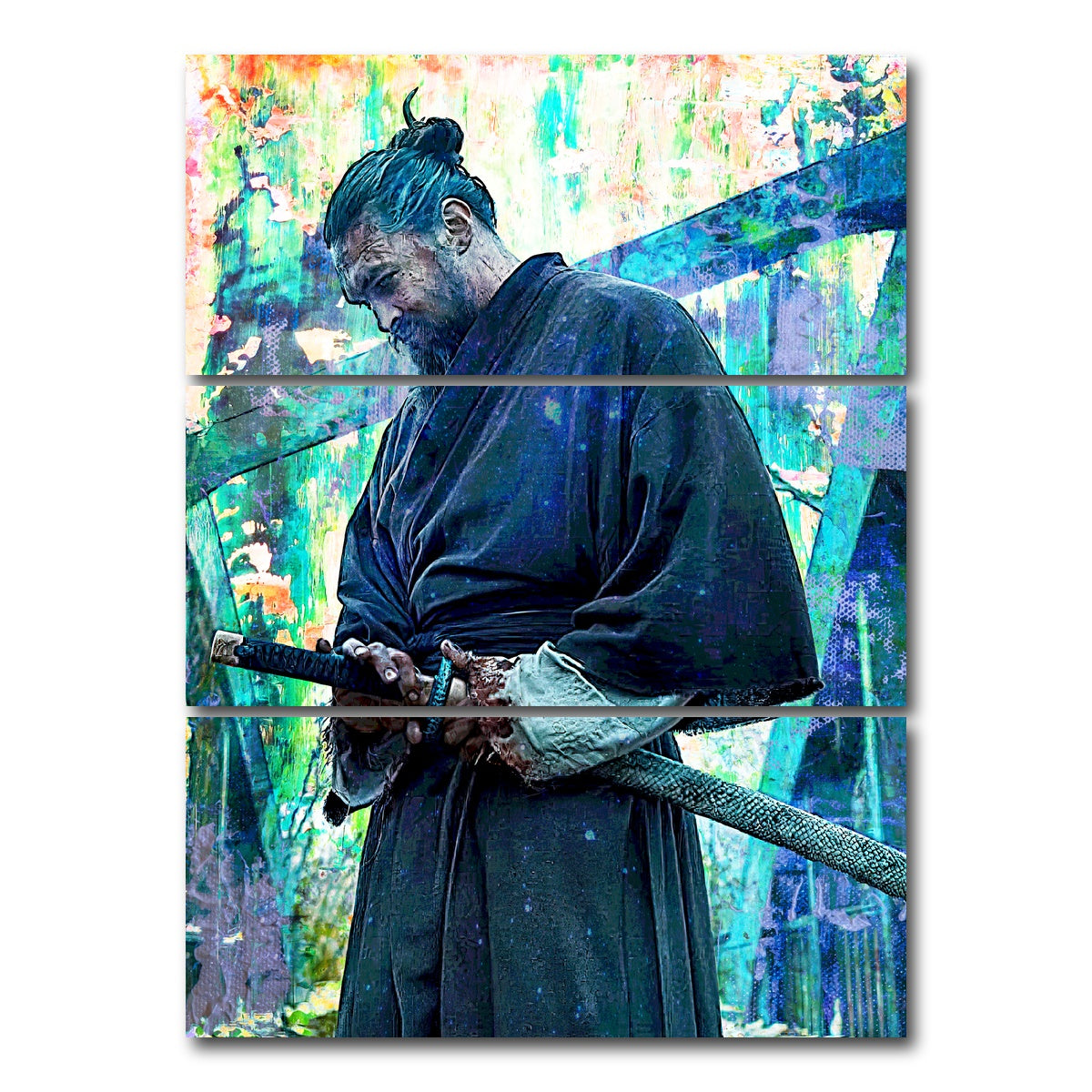 AUTO-MOCKUP WHITE | The Great Baba Voss | 3 Piece | Gallery Wrap Canvas | group=8x18_stacked