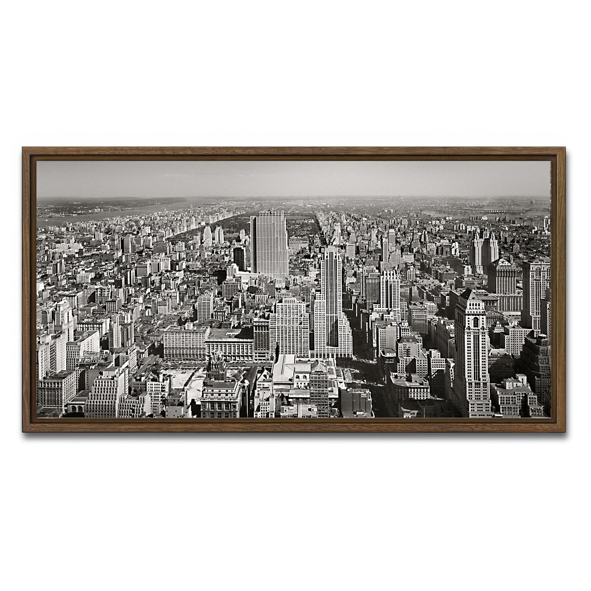 AUTO-MOCKUP WHITE | The Great Depression | 1 Piece | Walnut Framed Canvas | group=2x1