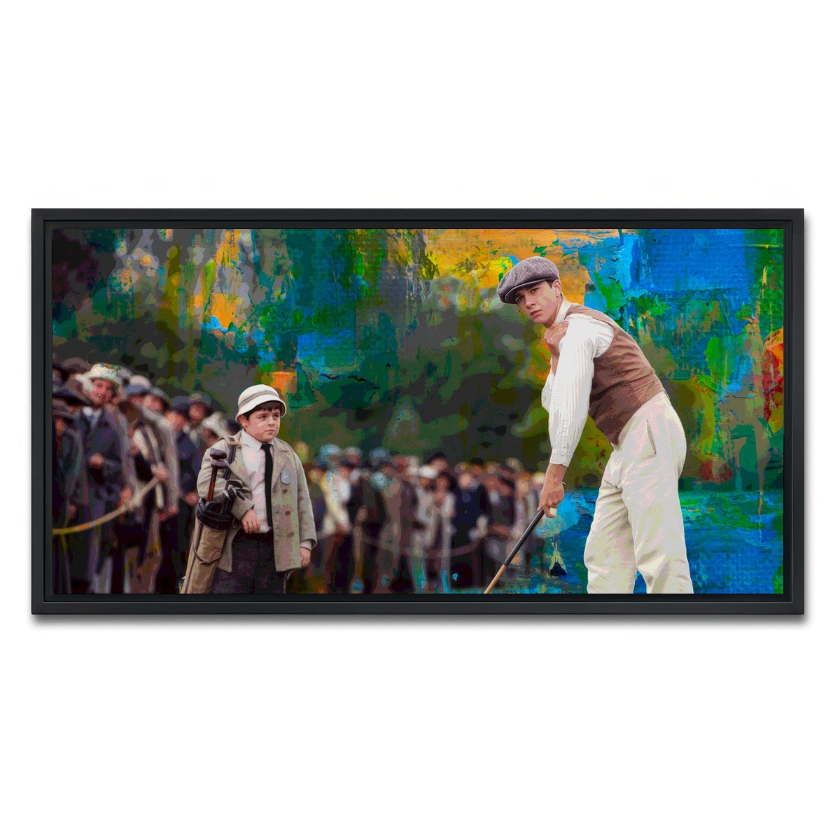 AUTO-MOCKUP WHITE | The Greatest Game - Francis Ouimet | 1 Piece | Black Framed Canvas | group=2x1