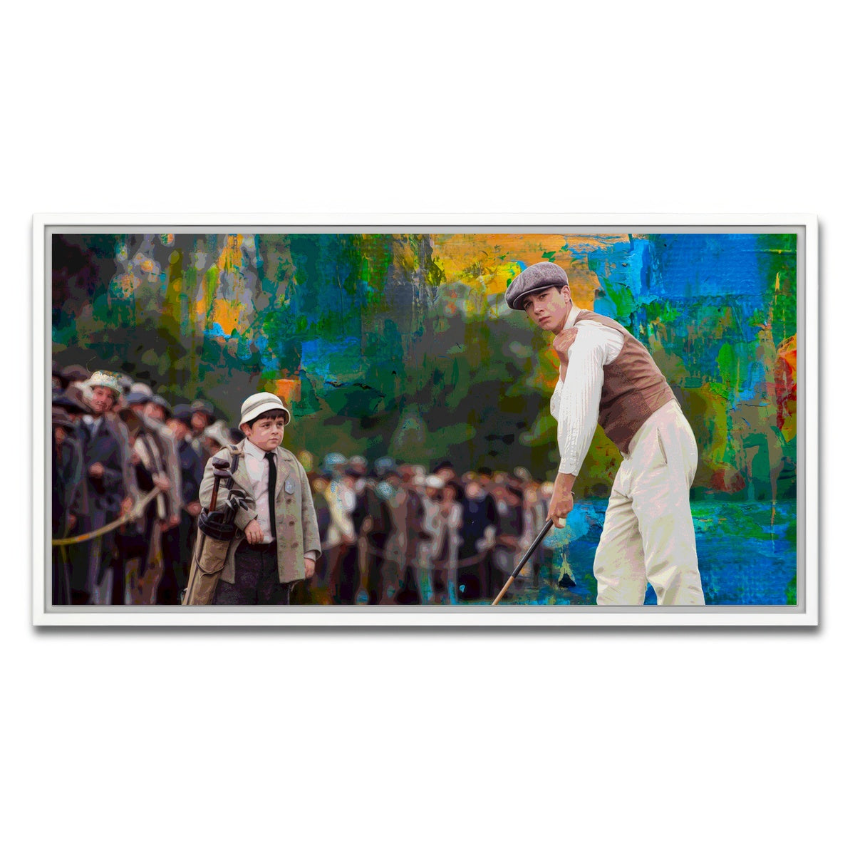 AUTO-MOCKUP WHITE | The Greatest Game - Francis Ouimet | 1 Piece | White Framed Canvas | group=2x1