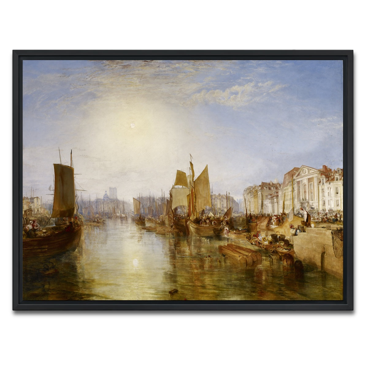 AUTO-MOCKUP WHITE | The Harbor of Dieppe | 1 Piece | Black Framed Canvas | group=4x3