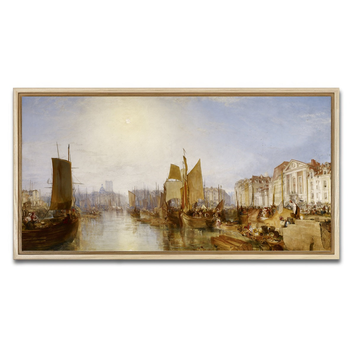 AUTO-MOCKUP WHITE | The Harbor of Dieppe | 1 Piece | Natural Framed Canvas | group=2x1