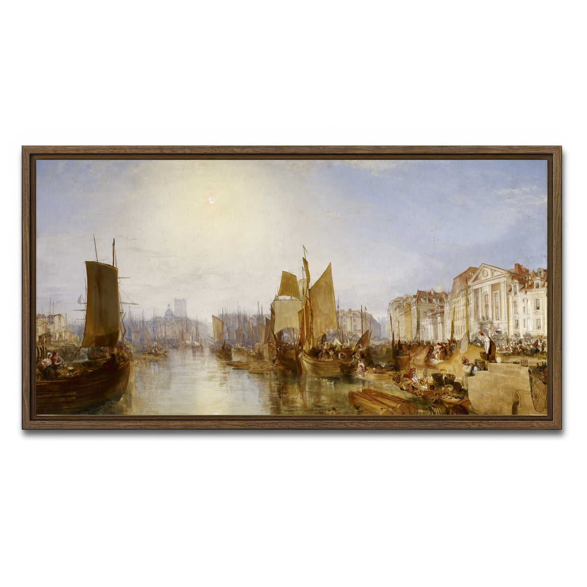 AUTO-MOCKUP WHITE | The Harbor of Dieppe | 1 Piece | Walnut Framed Canvas | group=2x1