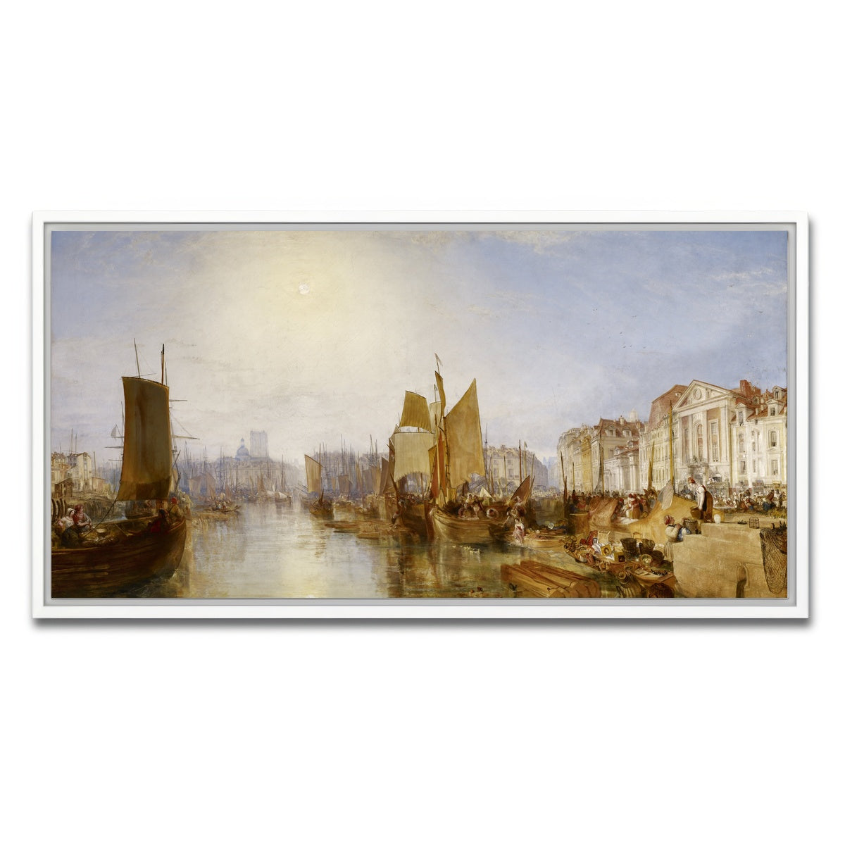AUTO-MOCKUP WHITE | The Harbor of Dieppe | 1 Piece | White Framed Canvas | group=2x1