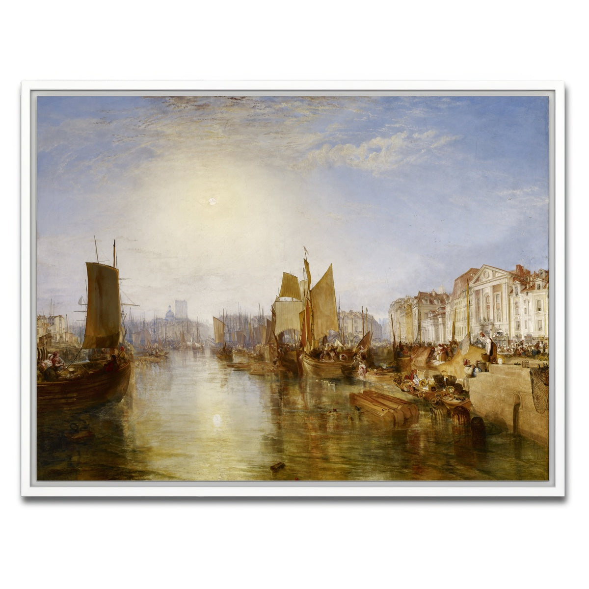 AUTO-MOCKUP WHITE | The Harbor of Dieppe | 1 Piece | White Framed Canvas | group=4x3