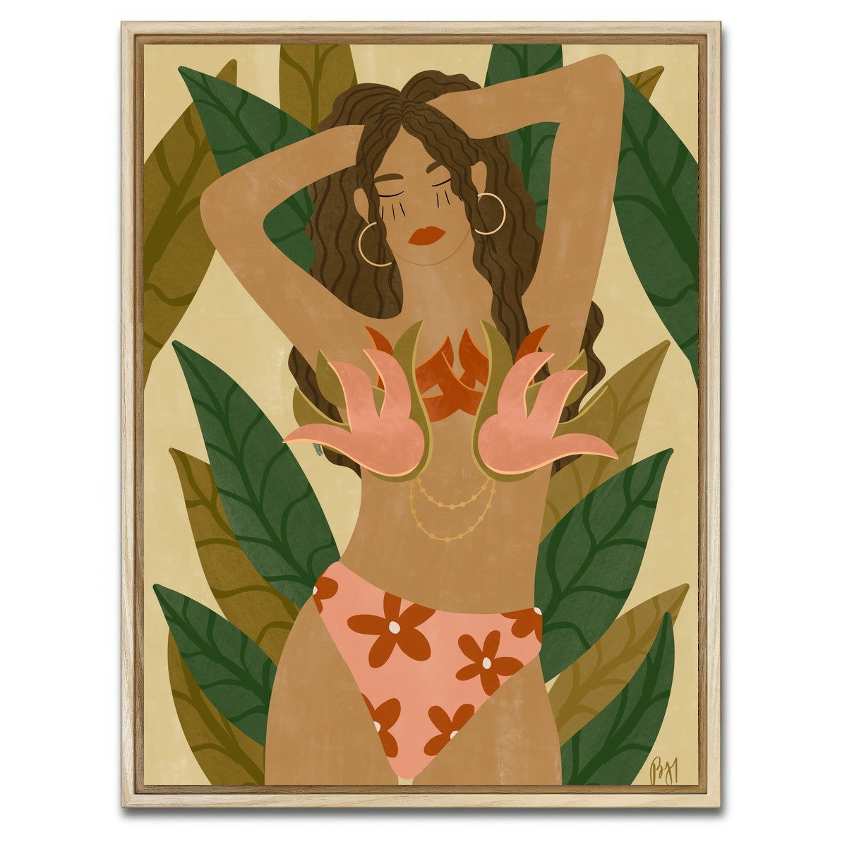 AUTO-MOCKUP WHITE | The Heat of the Tropics | 1 Piece | Natural Framed Canvas | group=3x4