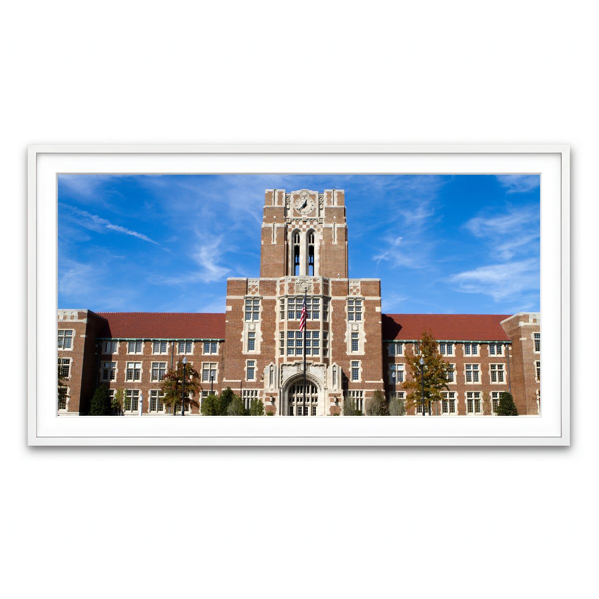 Framed Print 2x1 White