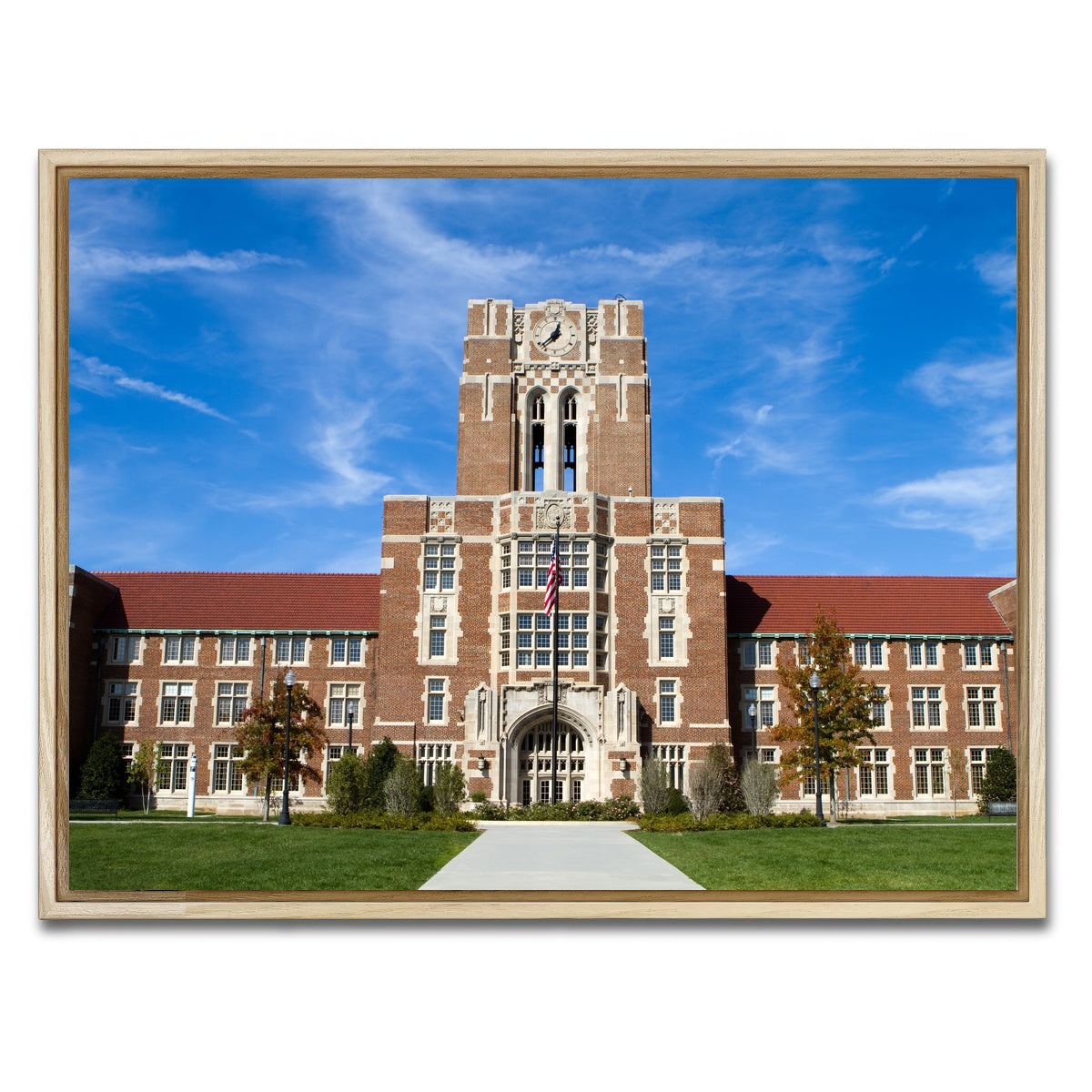 AUTO-MOCKUP WHITE | The Hill at the University of Tennessee | 1 Piece | Natural Framed Canvas | group=4x3