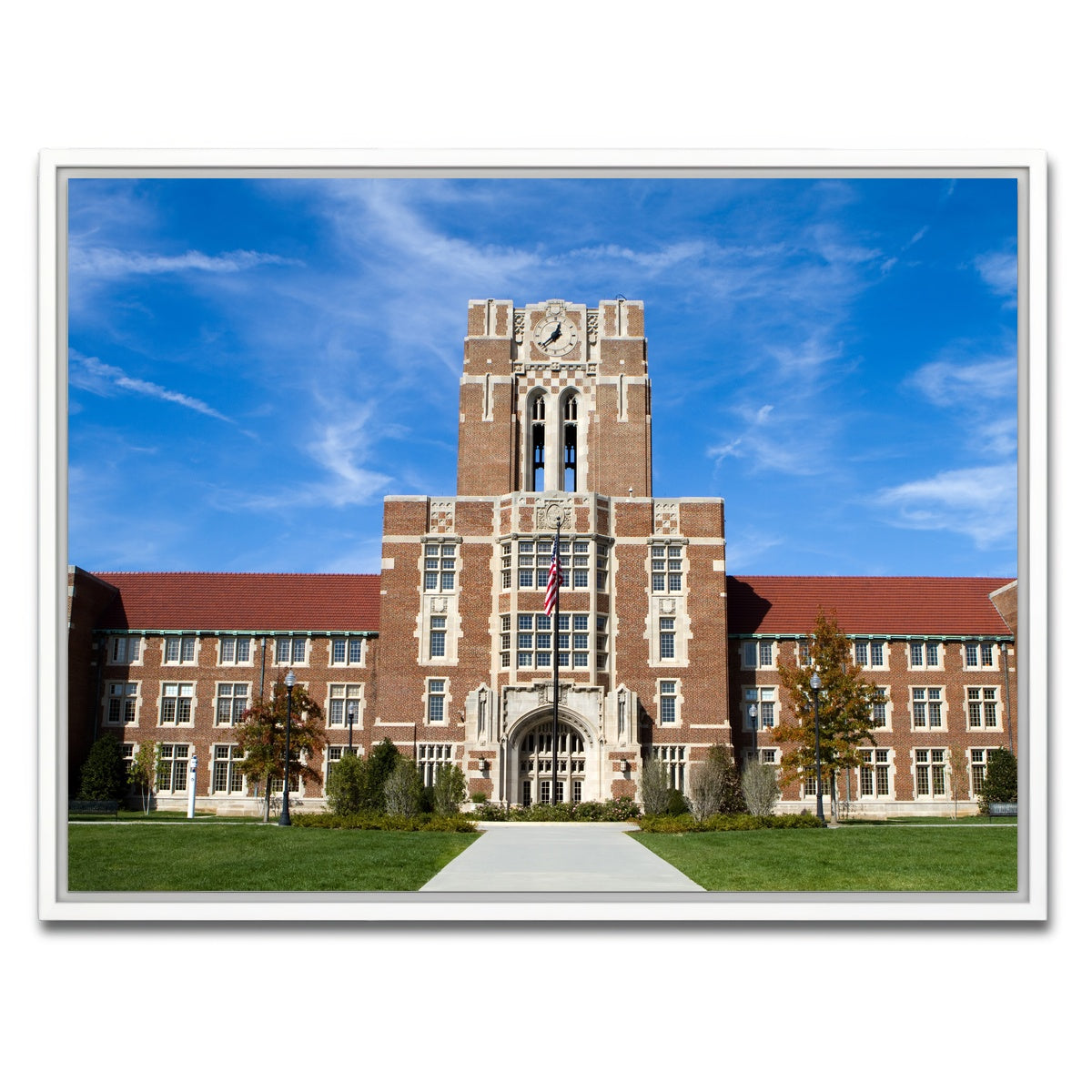 AUTO-MOCKUP WHITE | The Hill at the University of Tennessee | 1 Piece | White Framed Canvas | group=4x3