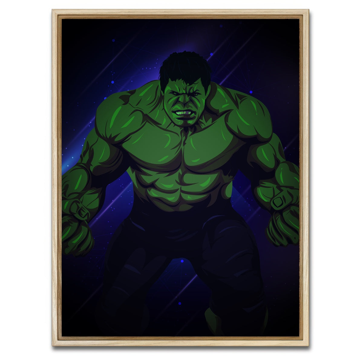 AUTO-MOCKUP WHITE | The Hulk | 1 Piece | Natural Framed Canvas | group=3x4