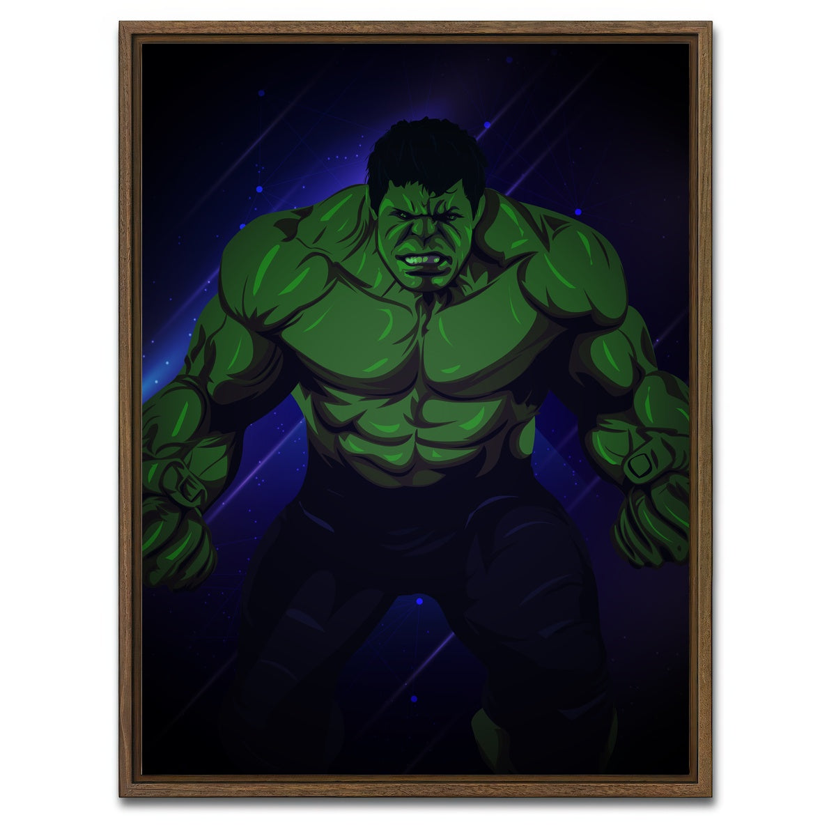 AUTO-MOCKUP WHITE | The Hulk | 1 Piece | Walnut Framed Canvas | group=3x4