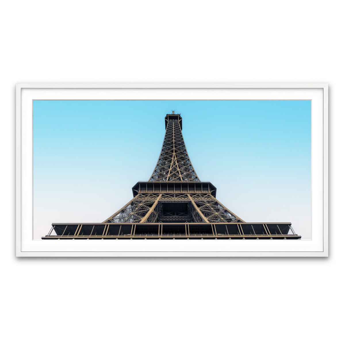 Framed Print 2x1 White