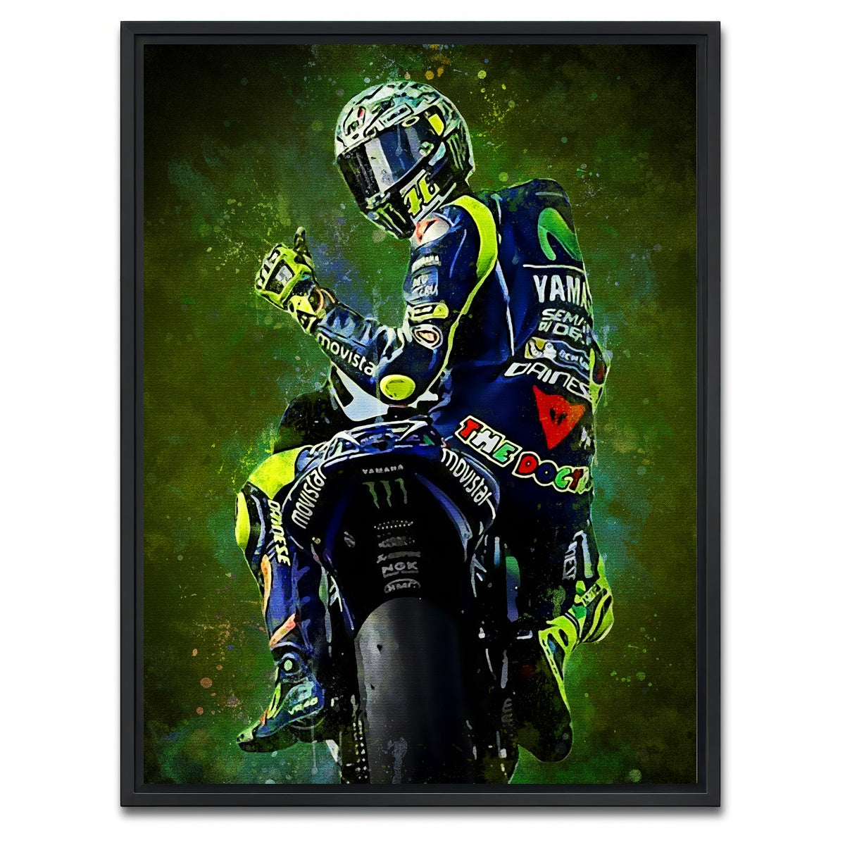 AUTO-MOCKUP WHITE | The Legend Gp | 1 Piece | Black Framed Canvas | group=3x4