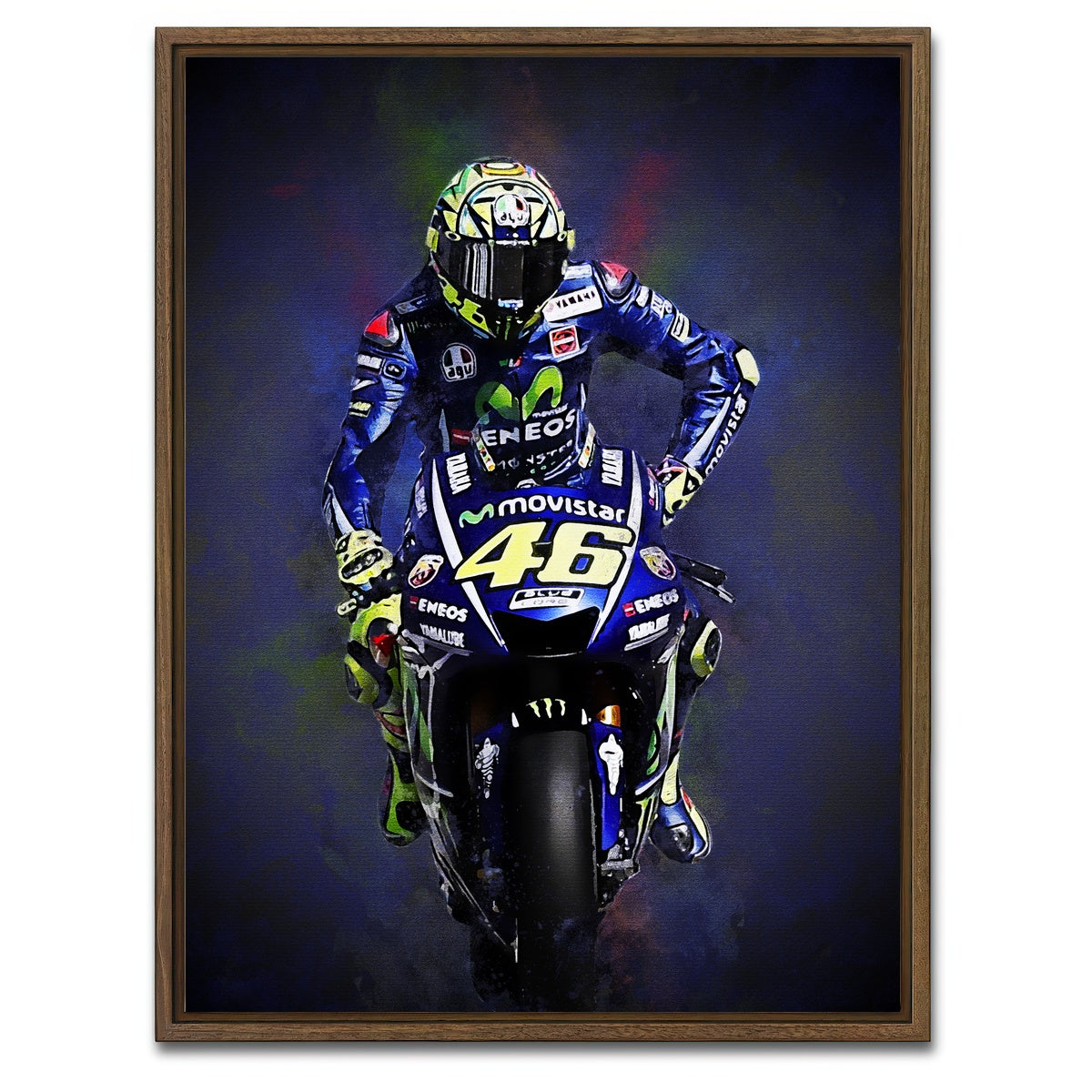 AUTO-MOCKUP WHITE | The Legend Racer | 1 Piece | Walnut Framed Canvas | group=3x4