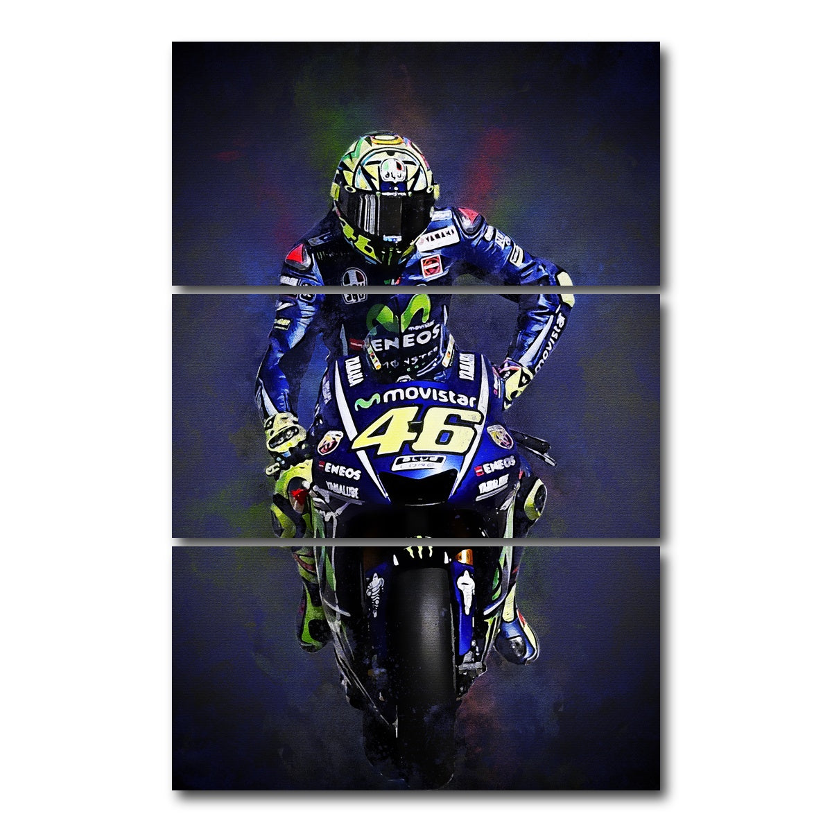 AUTO-MOCKUP WHITE | The Legend Racer | 3 Piece | Gallery Wrap Canvas | group=12x24_stacked