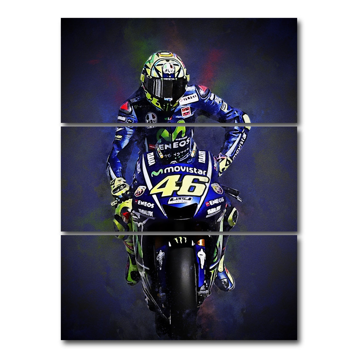 AUTO-MOCKUP WHITE | The Legend Racer | 3 Piece | Gallery Wrap Canvas | group=8x18_stacked