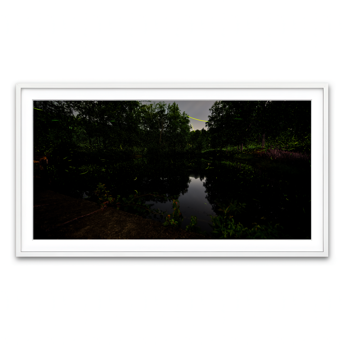 Framed Print 2x1 White