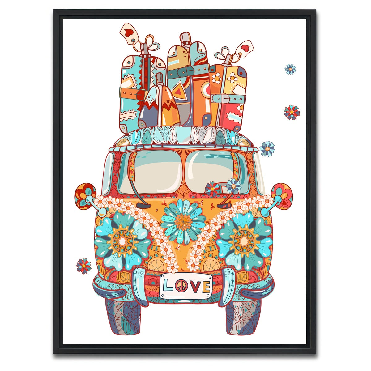 AUTO-MOCKUP WHITE | The Love Bus | 1 Piece | Black Framed Canvas | group=3x4