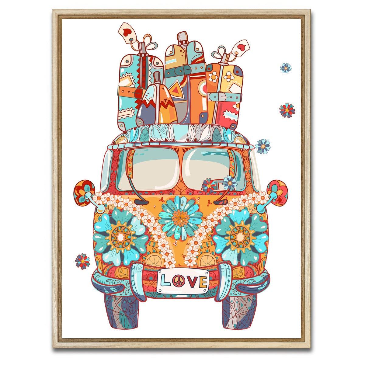 AUTO-MOCKUP WHITE | The Love Bus | 1 Piece | Natural Framed Canvas | group=3x4