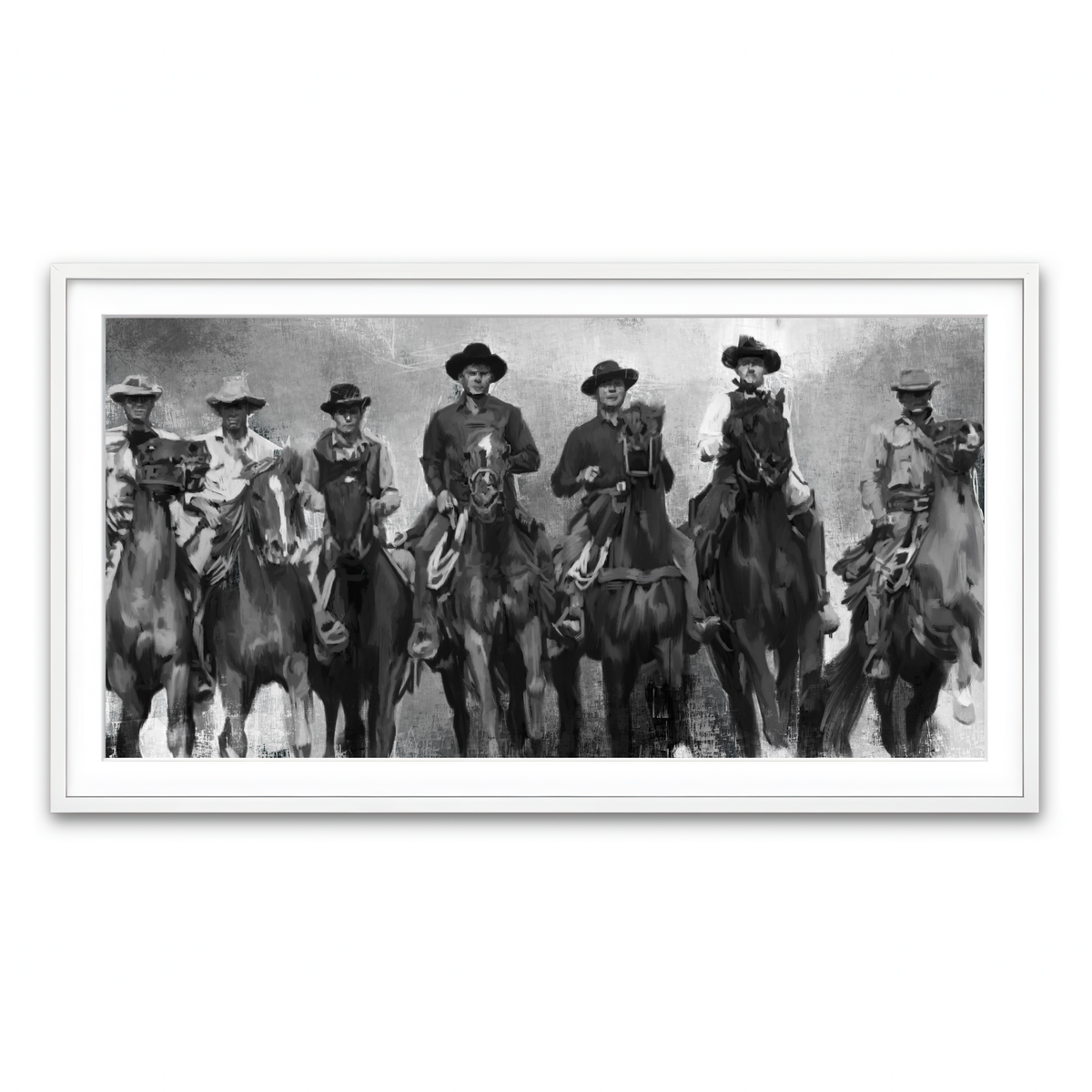 Framed Print 2x1 White