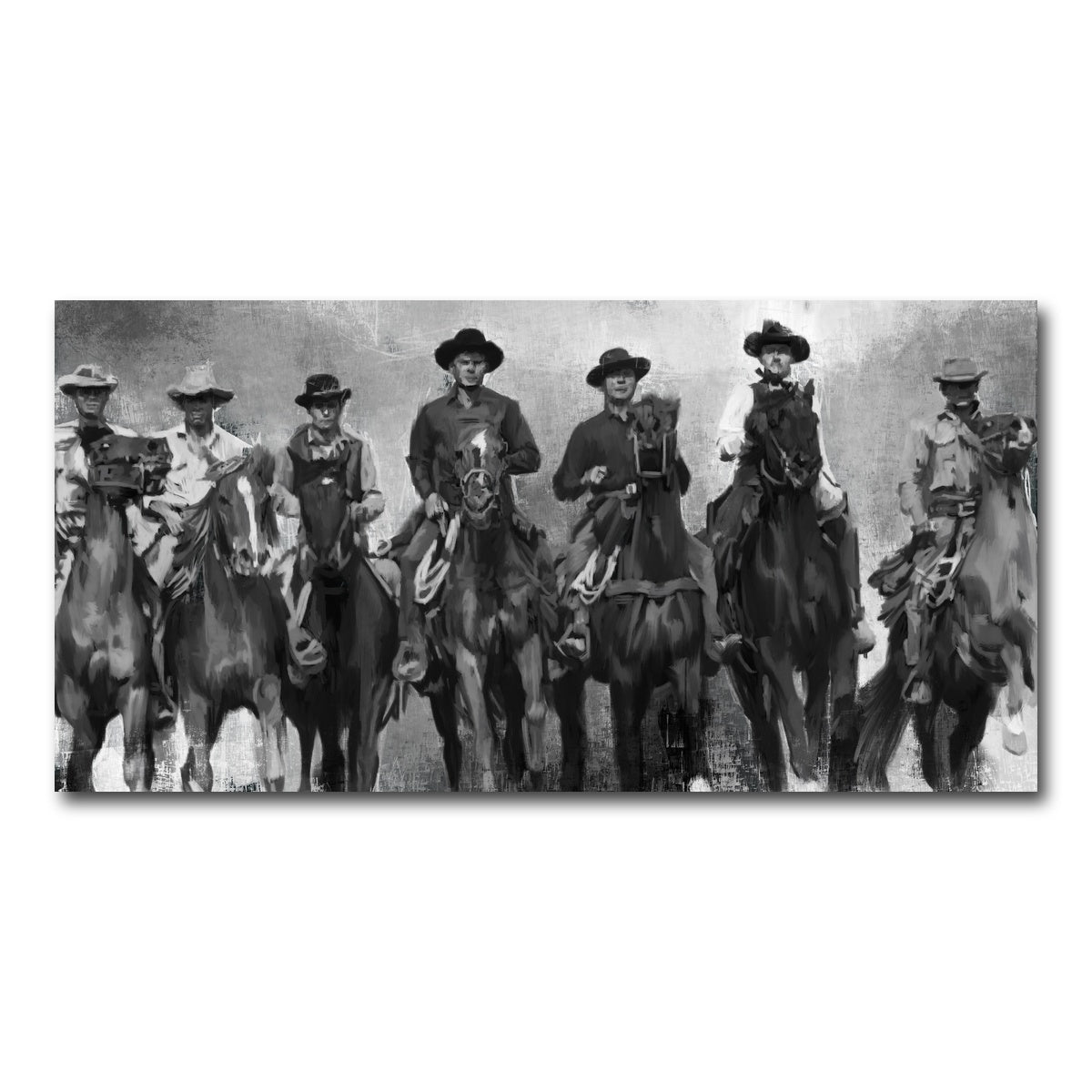 AUTO-MOCKUP WHITE | The Magnificent Seven Horses | 1 Piece | Gallery Wrap Canvas | group=2x1