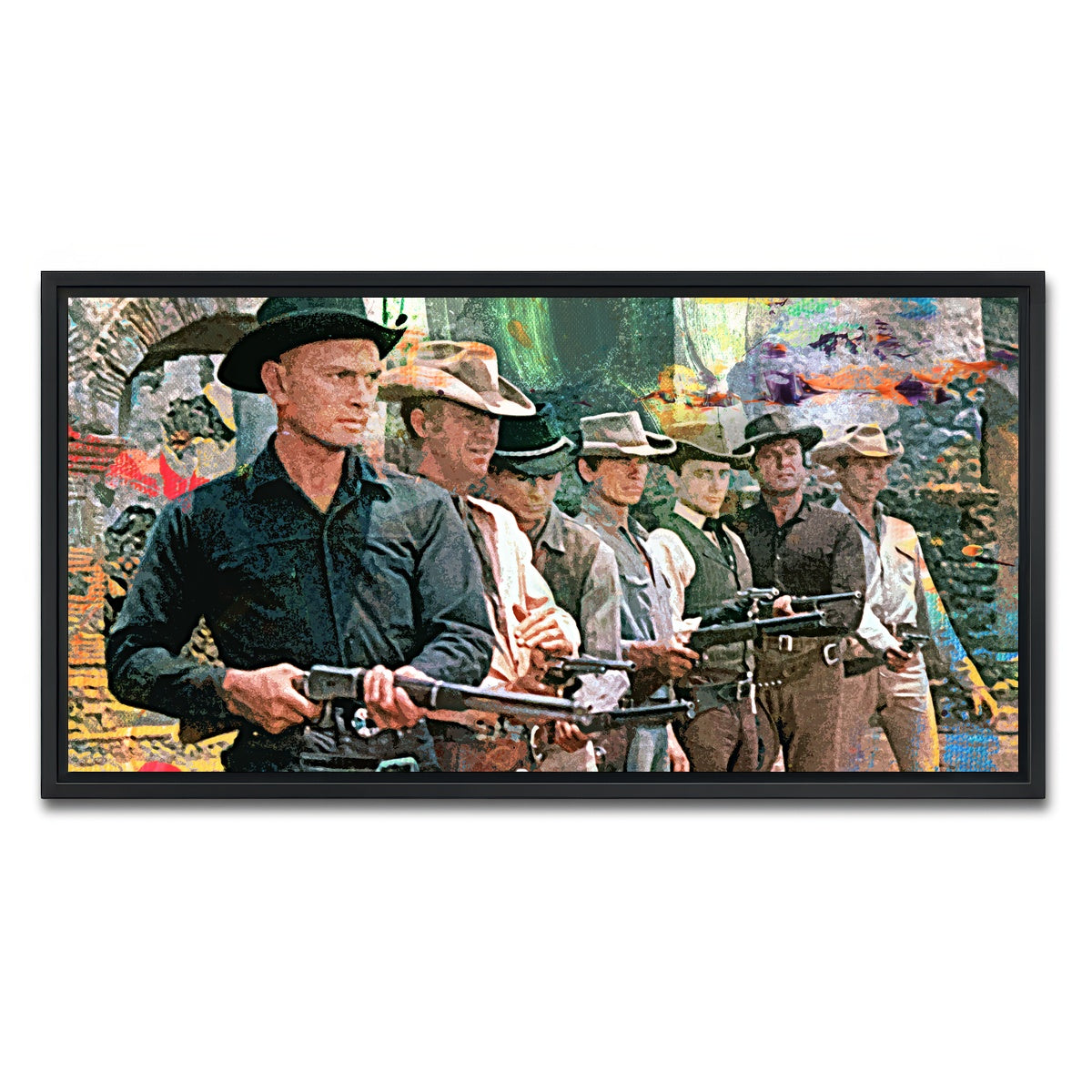 AUTO-MOCKUP WHITE | The Magnificent Seven | 1 Piece | Black Framed Canvas | group=2x1