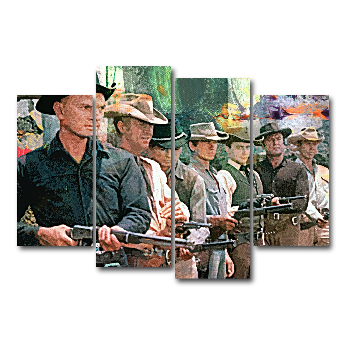 AUTO-MOCKUP WHITE | The Magnificent Seven | 4 Piece | Gallery Wrap Canvas | group=4_short