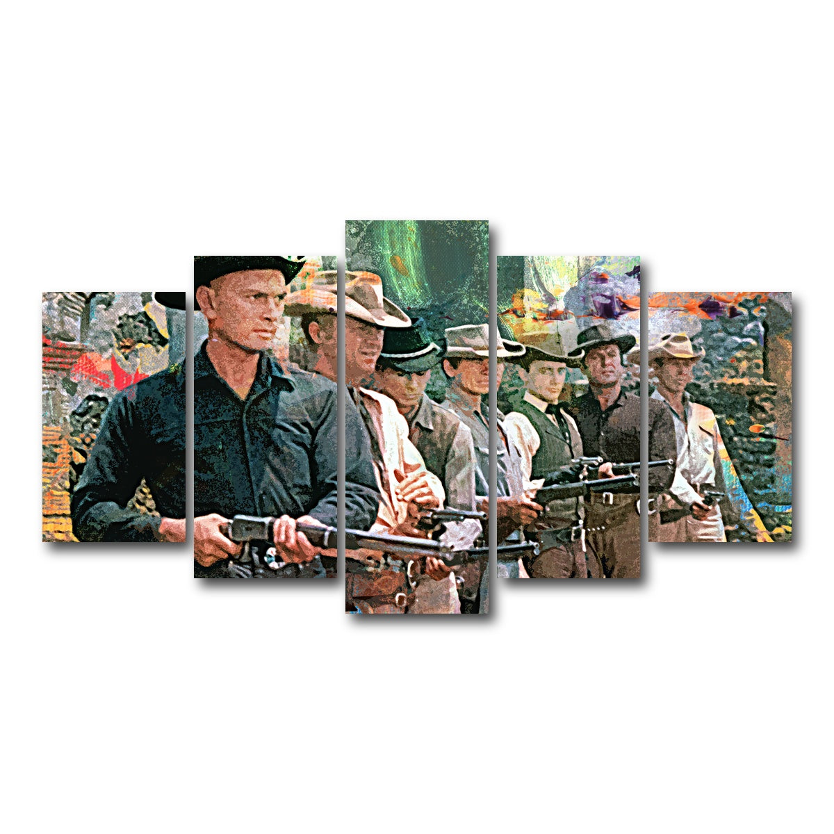 AUTO-MOCKUP WHITE | The Magnificent Seven | 5 Piece | Gallery Wrap Canvas | group=5_normal