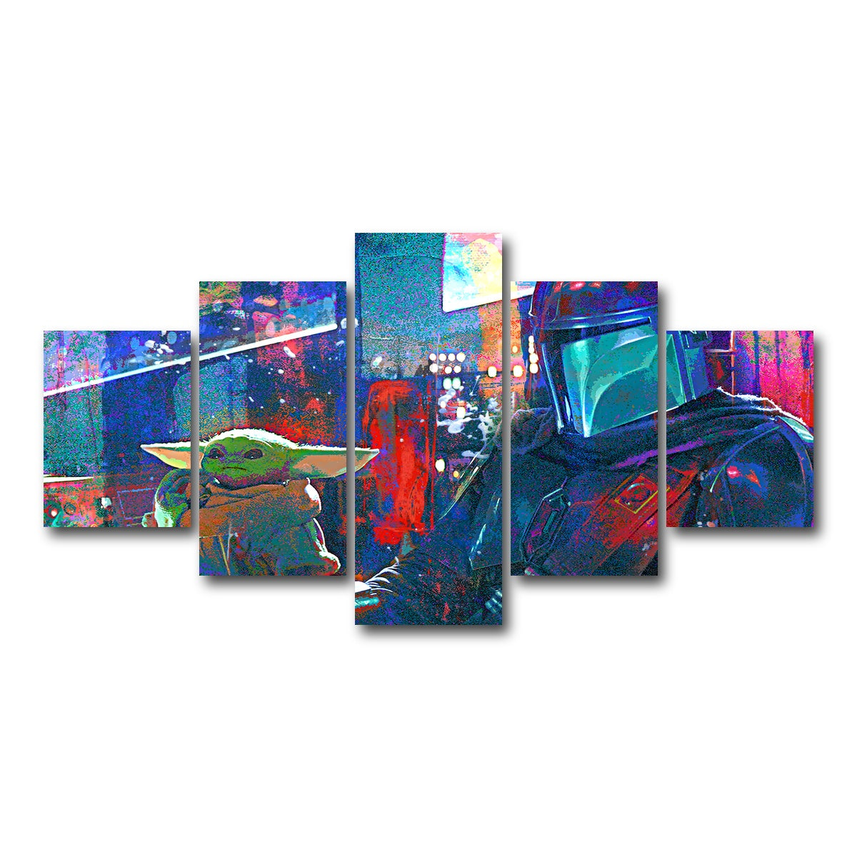 AUTO-MOCKUP WHITE | The Mandalorian Co Pilot | 5 Piece | Gallery Wrap Canvas | group=5_short