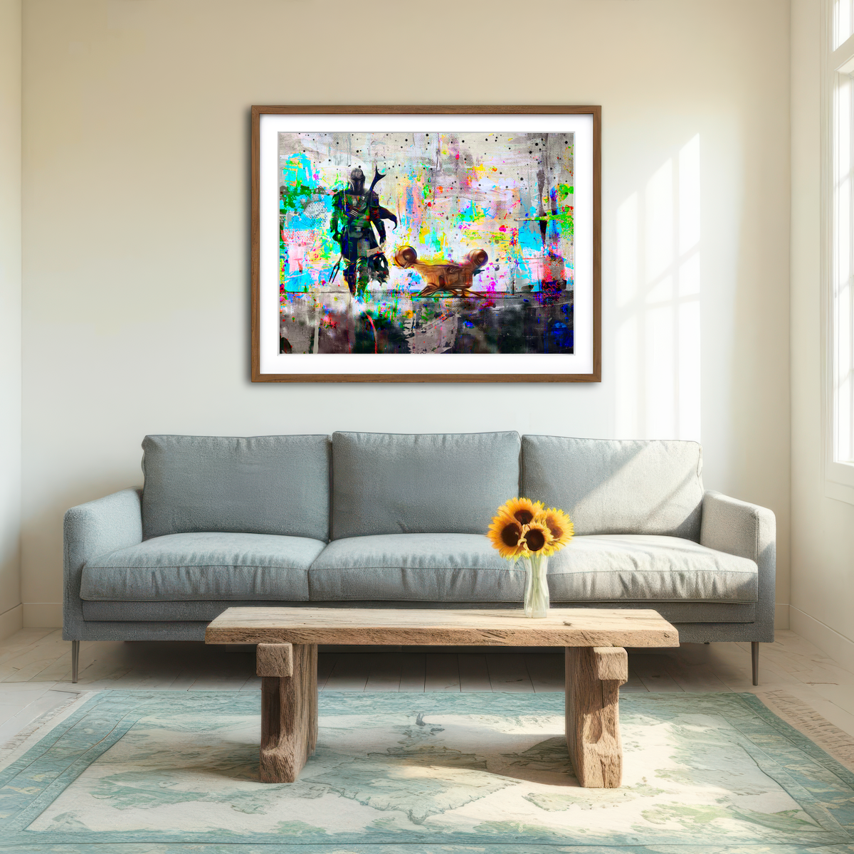 AUTO-MOCKUP ROOM | The Mandalorian Wall Art