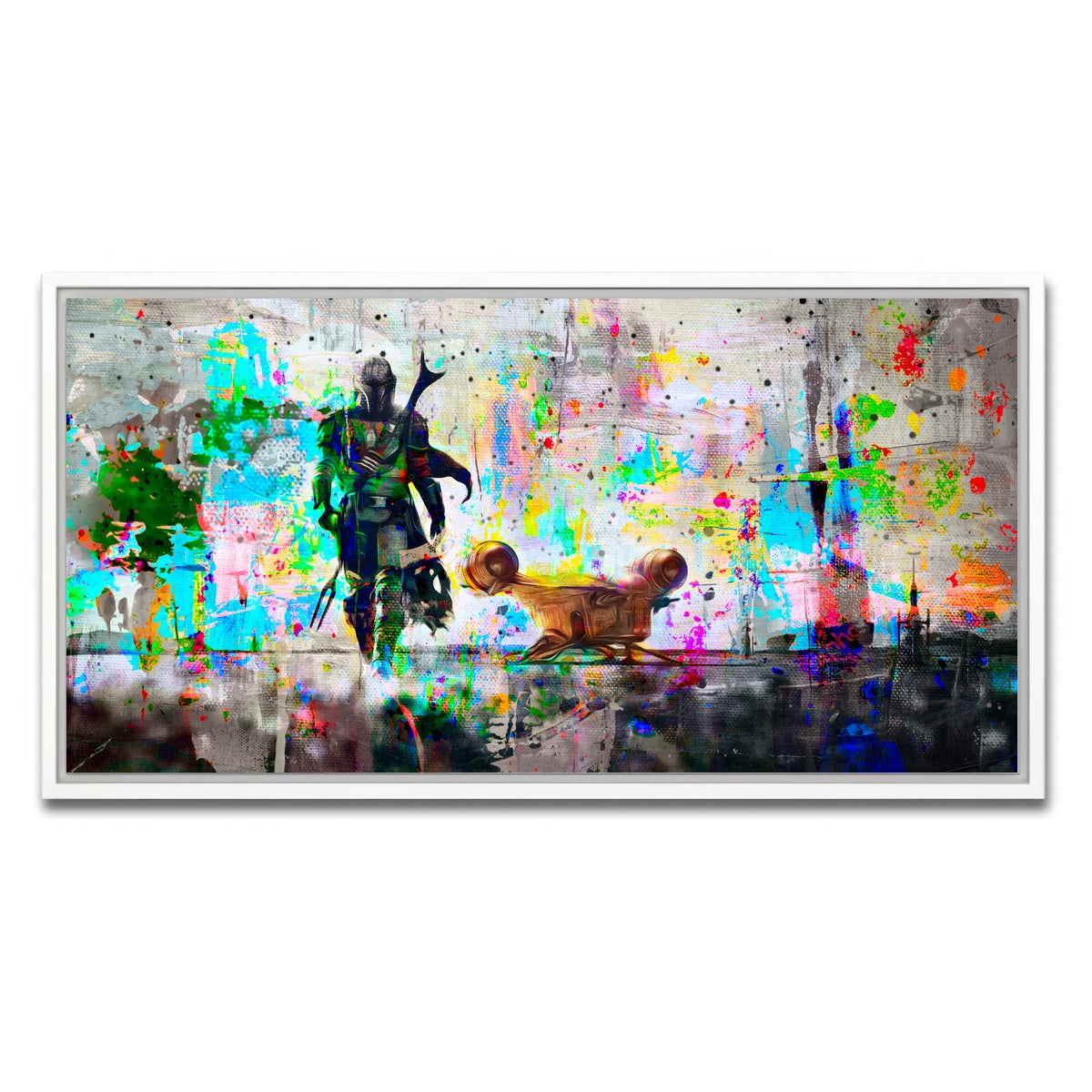AUTO-MOCKUP WHITE | The Mandalorian | 1 Piece | White Framed Canvas | group=2x1