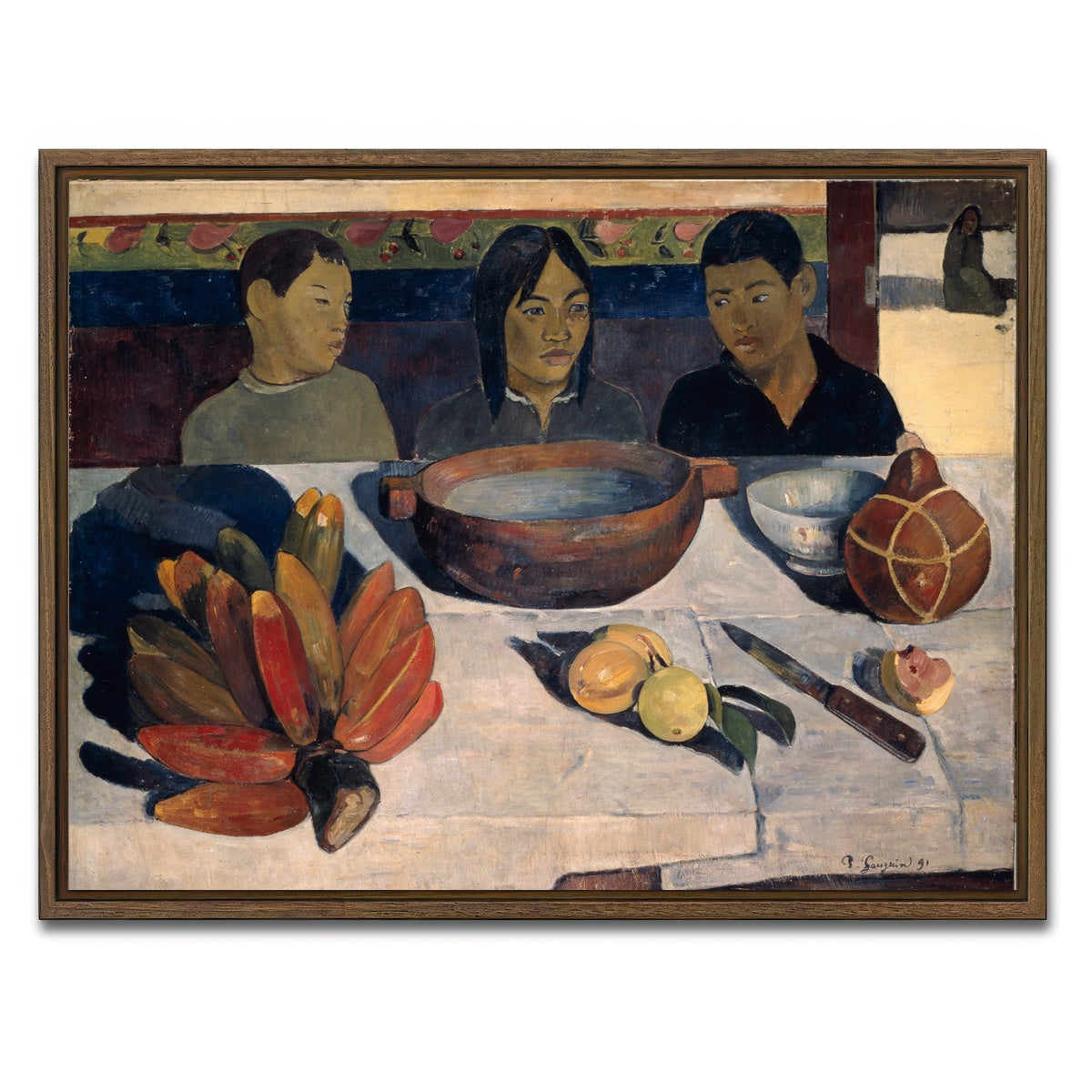 AUTO-MOCKUP WHITE | The Meal | 1 Piece | Walnut Framed Canvas | group=4x3