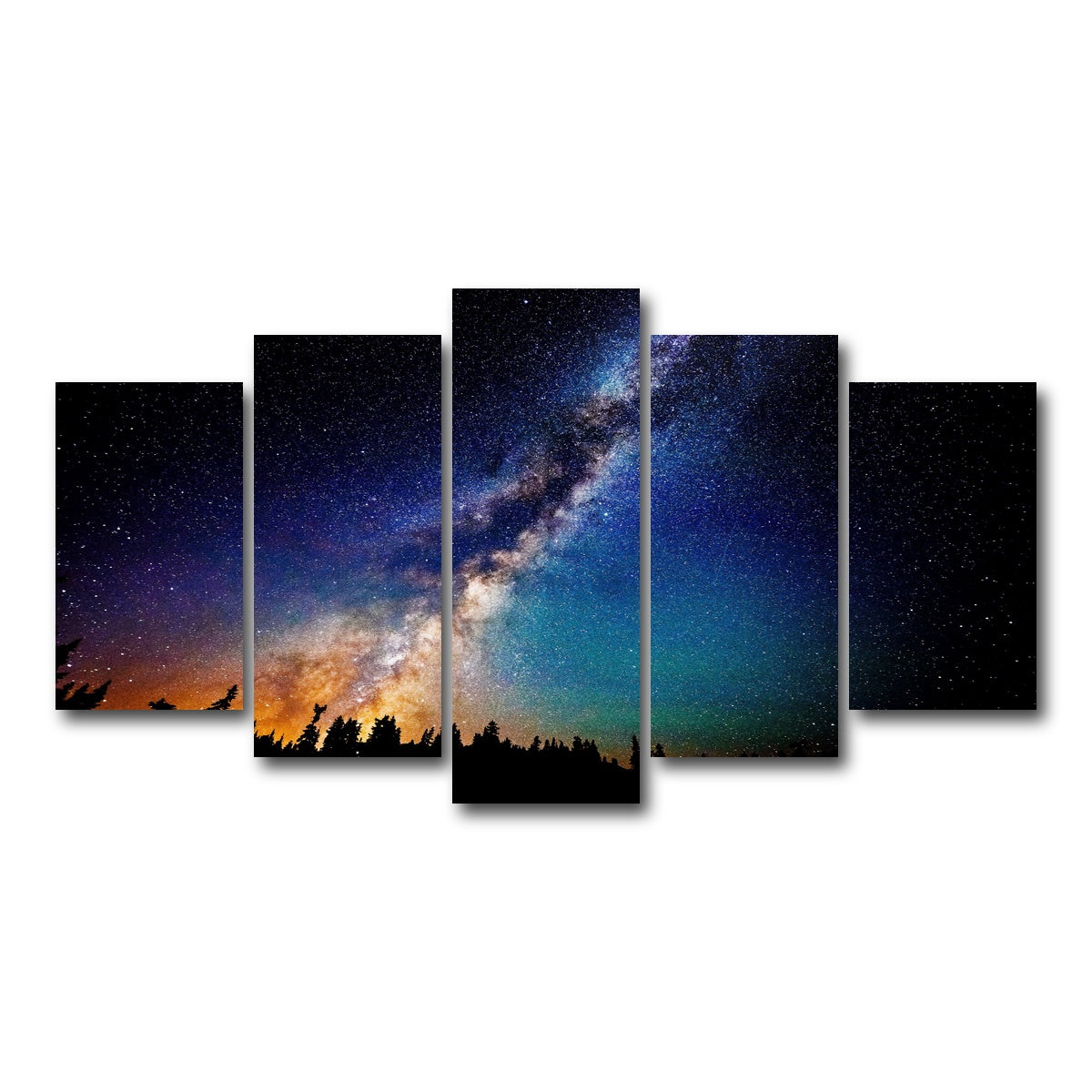 AUTO-MOCKUP WHITE | The Milky Way | 5 Piece | Gallery Wrap Canvas | group=5_normal