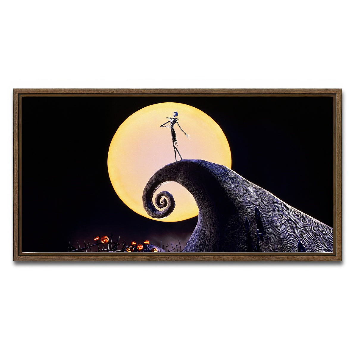 AUTO-MOCKUP WHITE | The Nightmare Before Christmas | 1 Piece | Walnut Framed Canvas | group=2x1