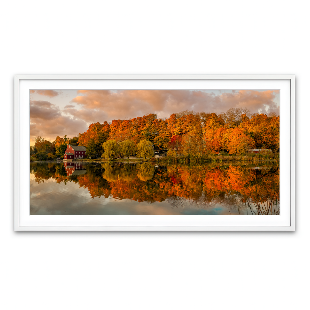 Framed Print 2x1 White