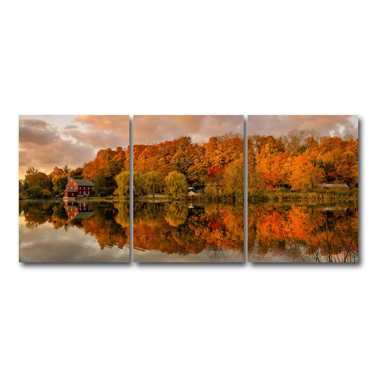 AUTO-MOCKUP WHITE | The O'l Red Mill | 3 Piece | Gallery Wrap Canvas | group=18x24