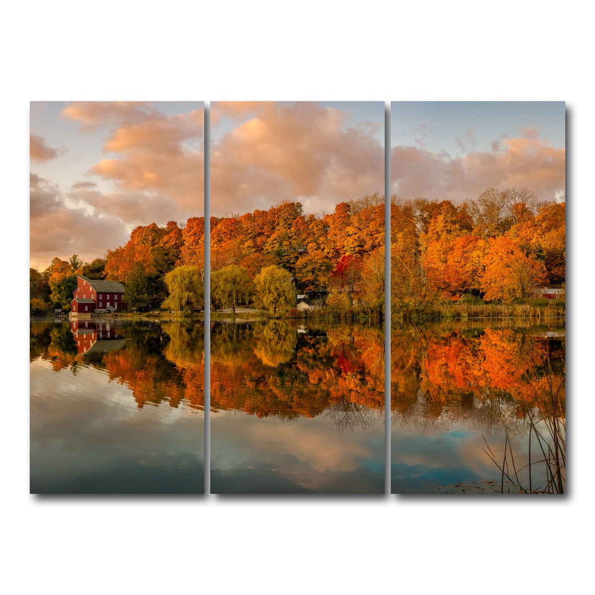 AUTO-MOCKUP WHITE | The O'l Red Mill | 3 Piece | Gallery Wrap Canvas | group=8x18