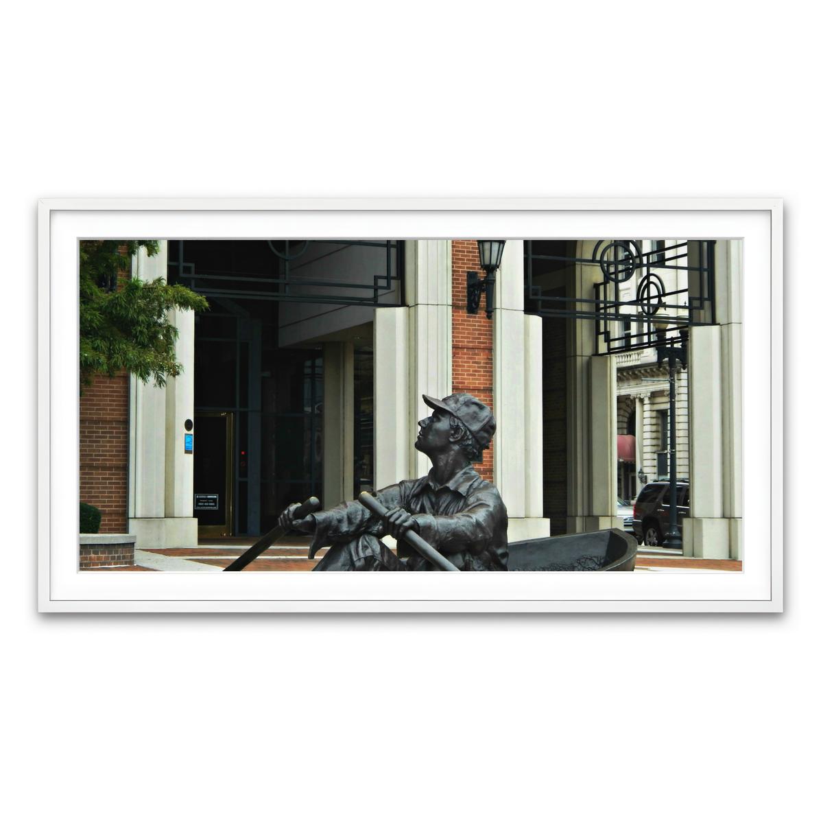 Framed Print 2x1 White