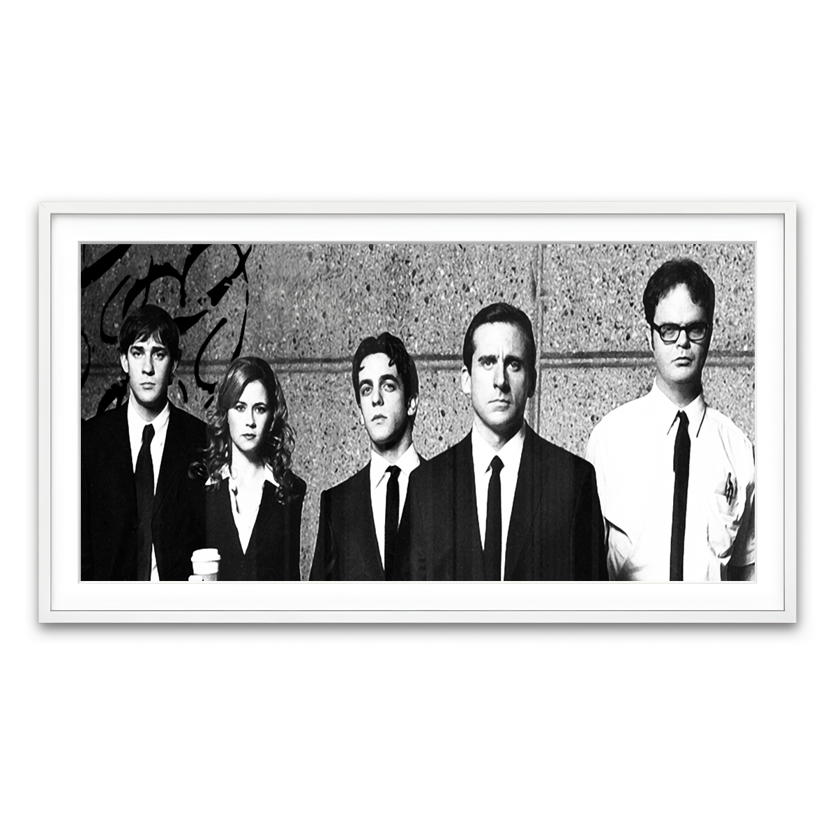 Framed Print 2x1 White