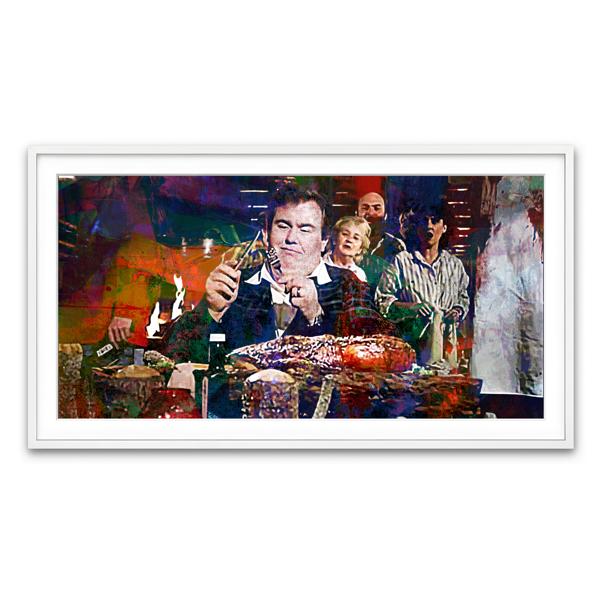 Framed Print 2x1 White