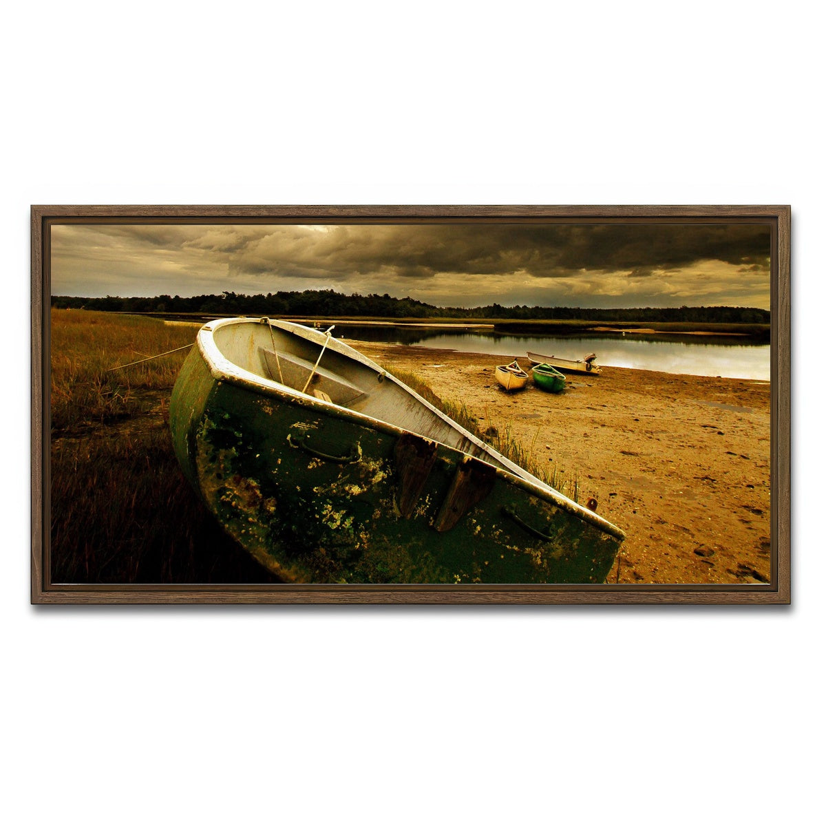 AUTO-MOCKUP WHITE | The Old Boat | 1 Piece | Walnut Framed Canvas | group=2x1