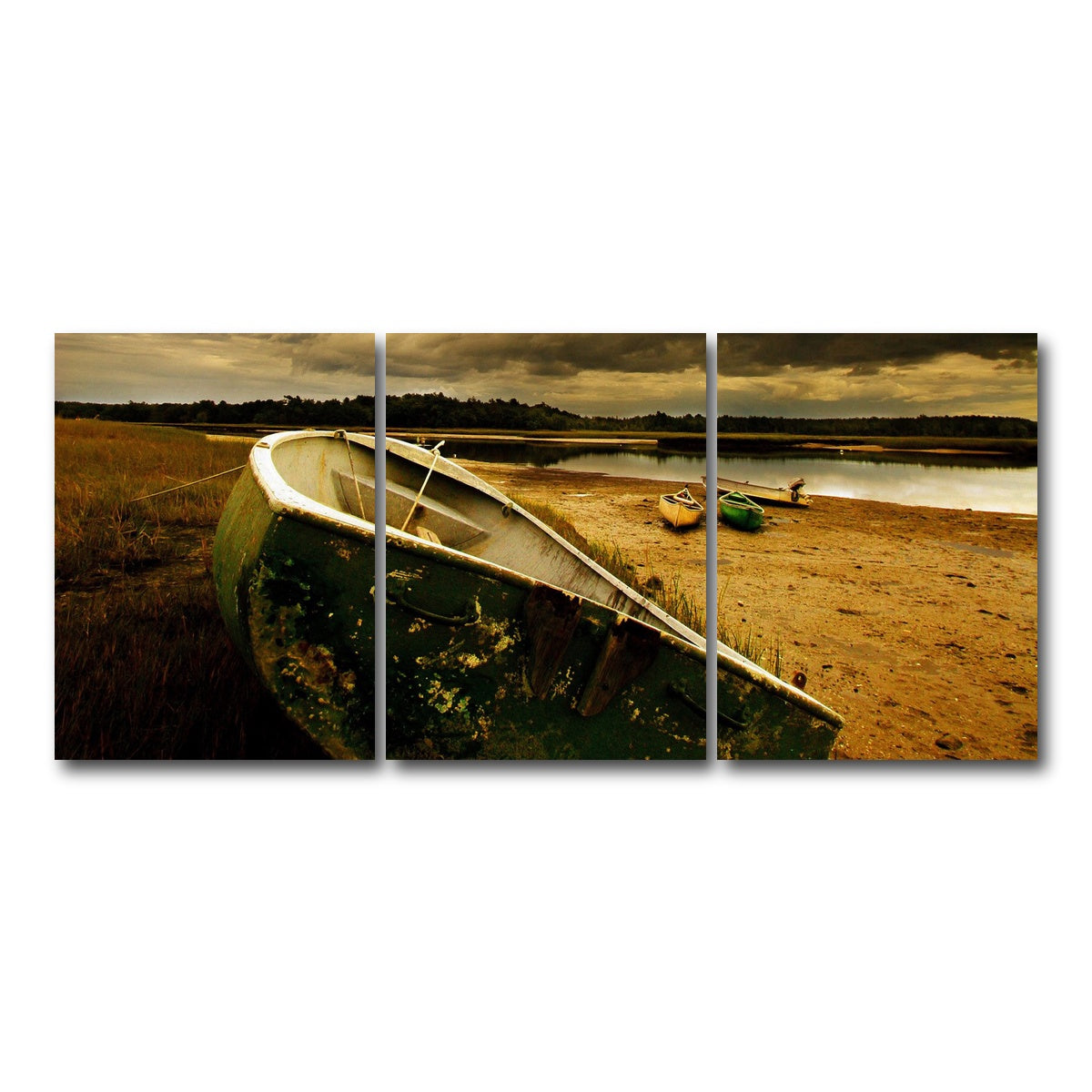 AUTO-MOCKUP WHITE | The Old Boat | 3 Piece | Gallery Wrap Canvas | group=18x24