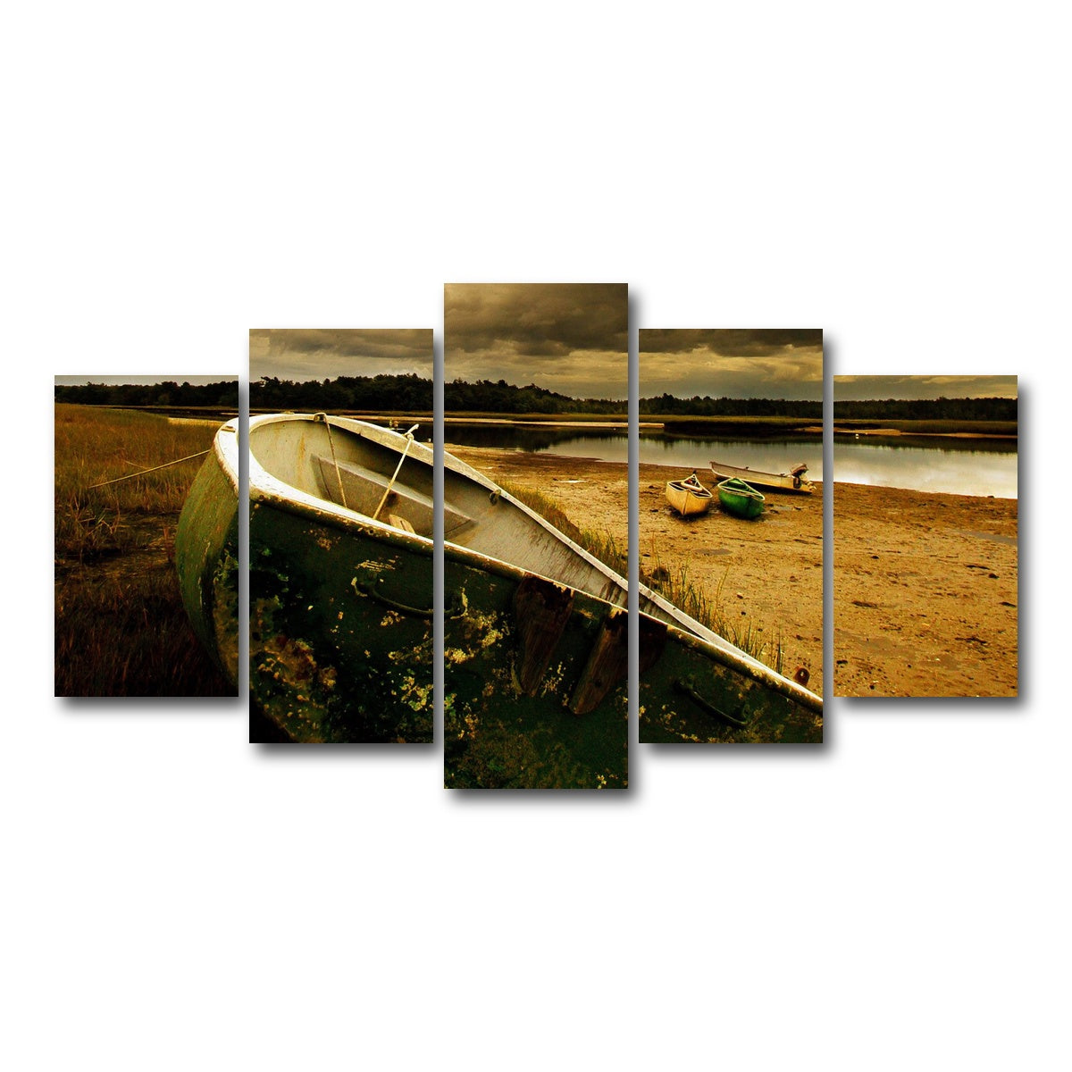 AUTO-MOCKUP WHITE | The Old Boat | 5 Piece | Gallery Wrap Canvas | group=5_normal