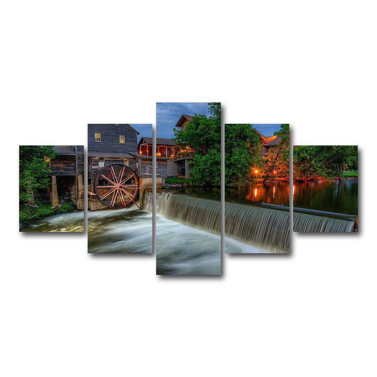 AUTO-MOCKUP WHITE | The Old Mill | 5 Piece | Gallery Wrap Canvas | group=5_short