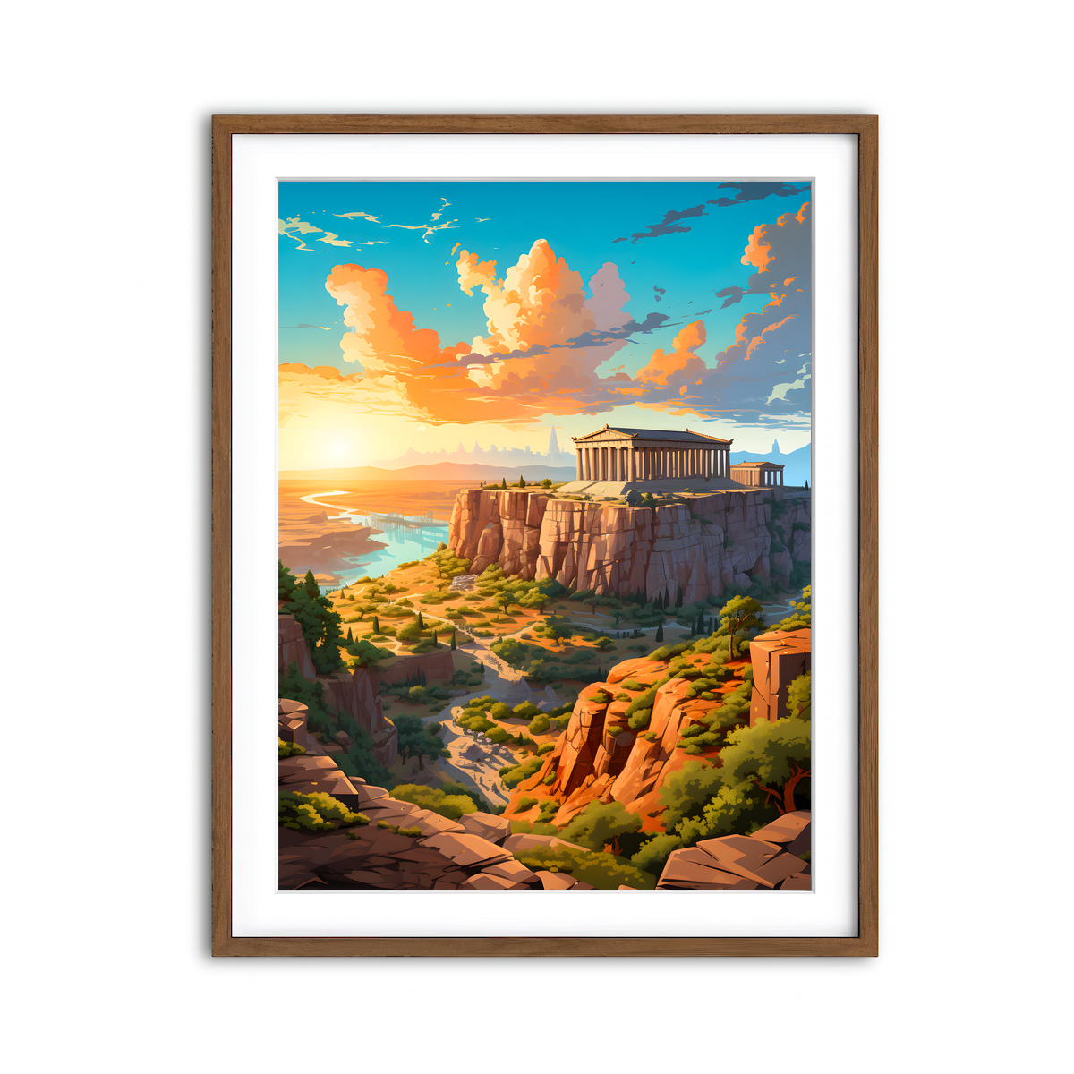 Framed Print 3x4 Walnut